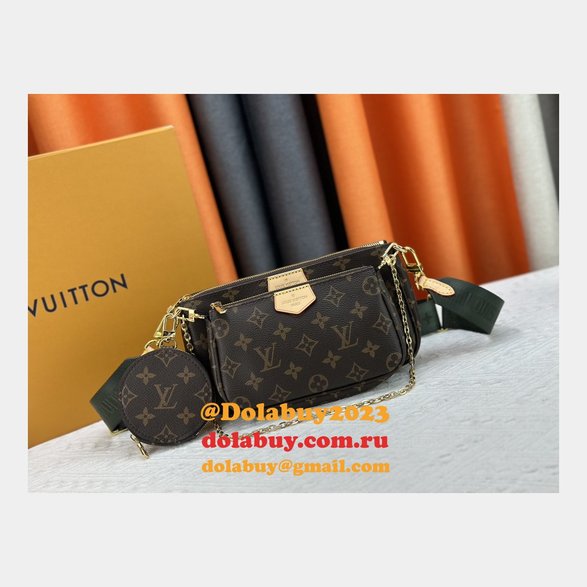 Louis Vuitton Luxury M44840 Multi Pochette PINK or Greem