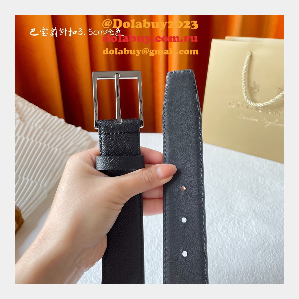 Cheap BURBERRY BELT 1:1 Mirror UK 35MM