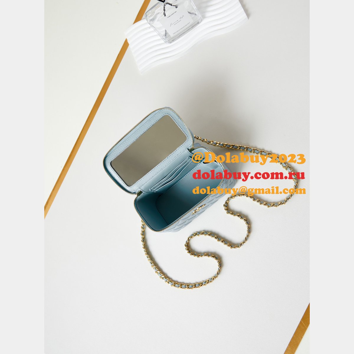 7 Star chane 24A lambskin Cosmetic bag AP3820