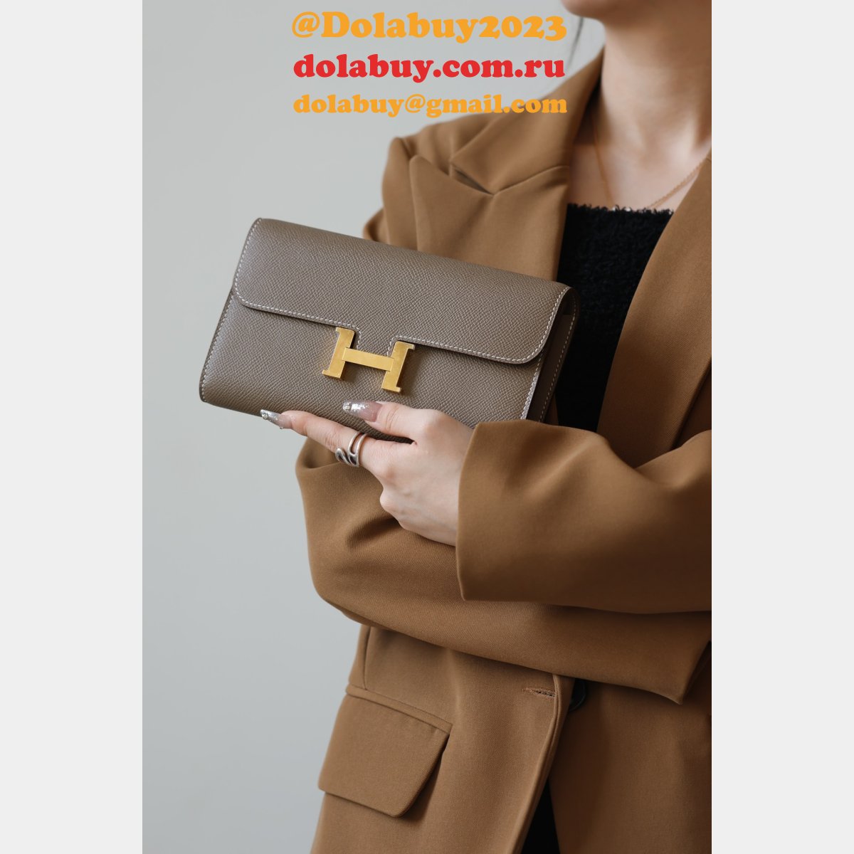 Luxury hermes constance to go epsom H clutch
