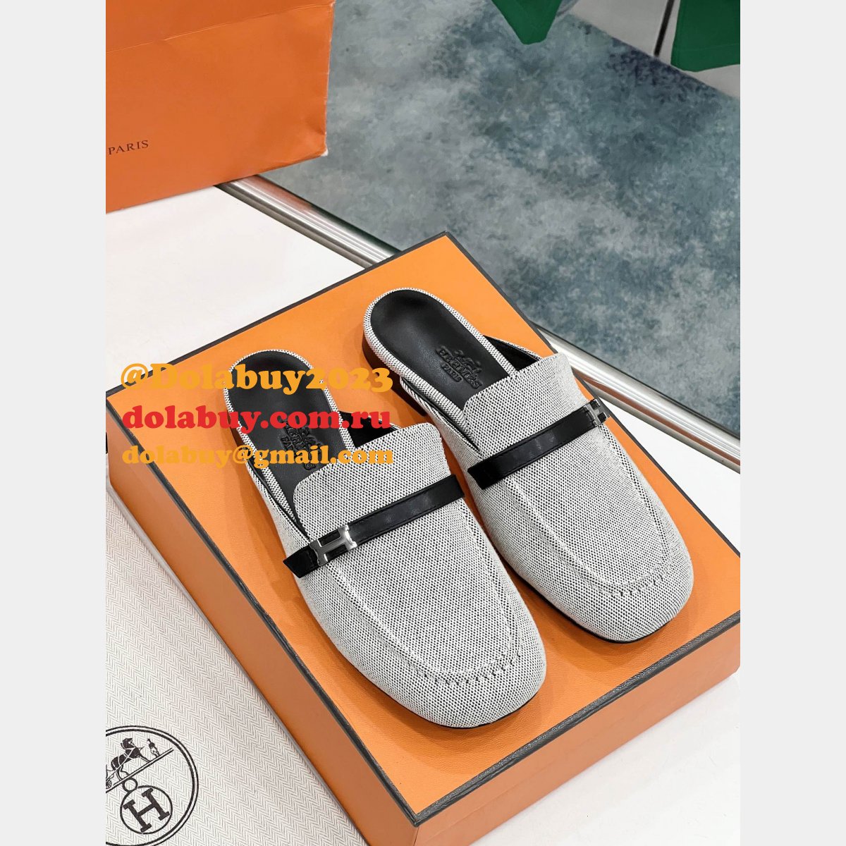 Best hermes Fashion Mule slippers Wholesale