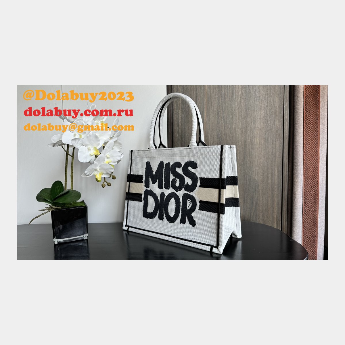 Top Quality Miss Dior Inspired Allover Book Tote