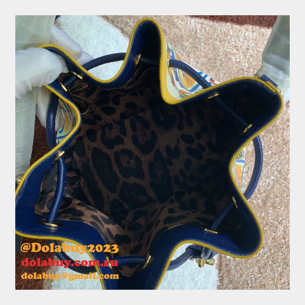 Multicolor Majolica 5500 Bucket Sling Fake Dolce & Gabbana Bag