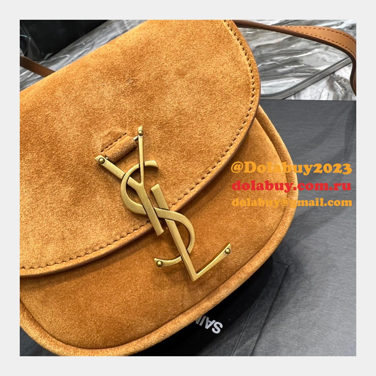 Fake Saint Laurent Smooth 619740 Leather Kaia Small Satchel