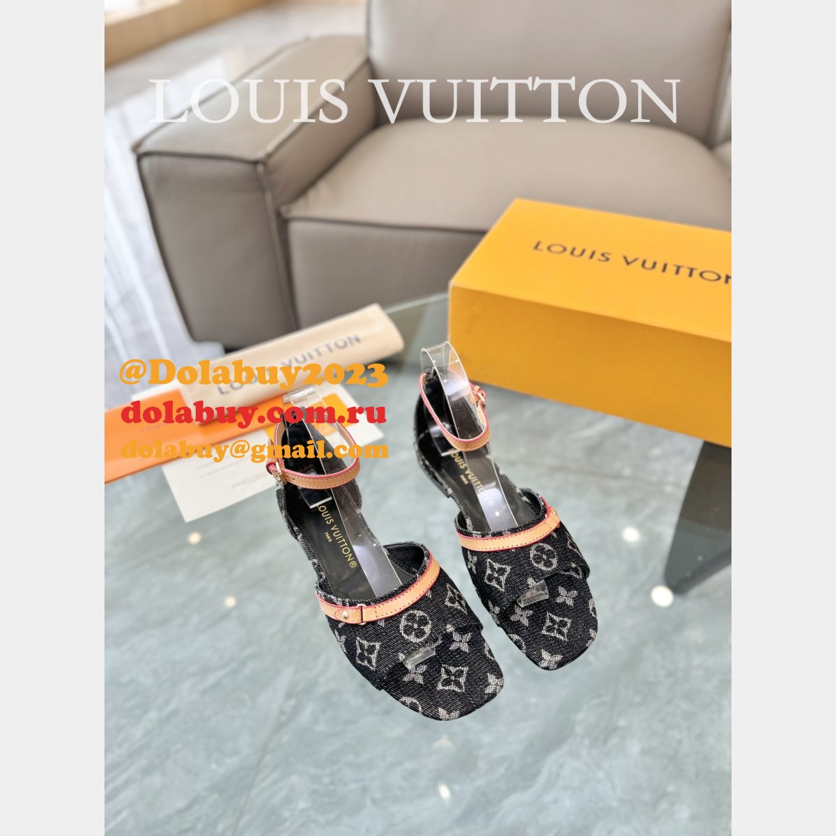 1:1 Mirror Duplicate LOUIS VUITTON Helios Flat Sandal
