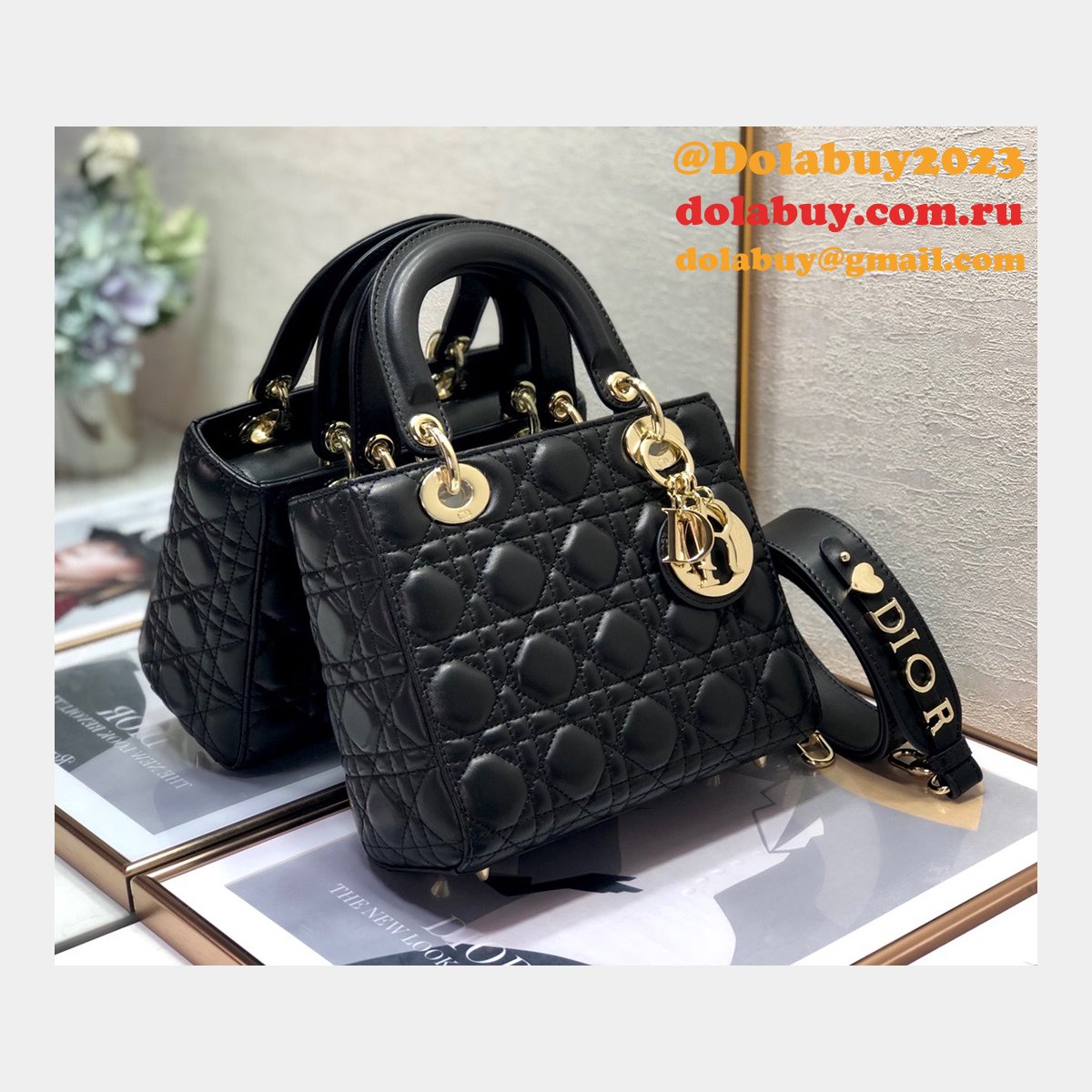 Luxury Christian Dior Lady Dior AAA+ 20CM Fake Bags