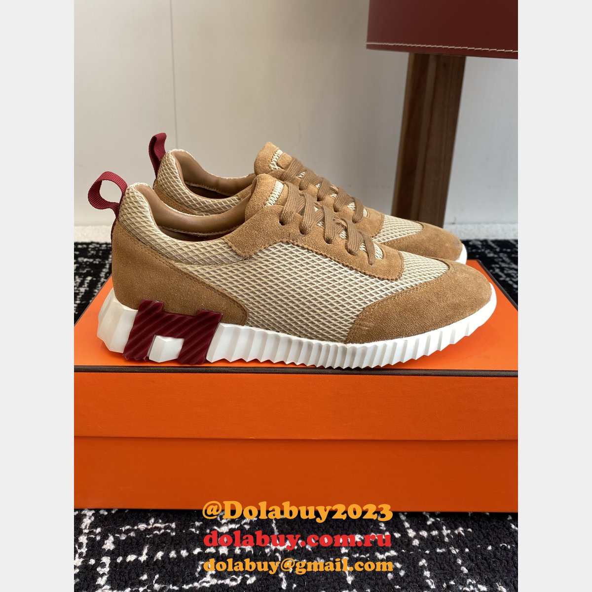 Top Designer Hermes Bouncing Sneaker