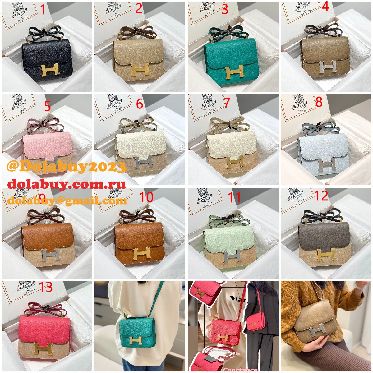 News Best Replica Hermes Mirror Single Compartment 23CM Epsom Bags
