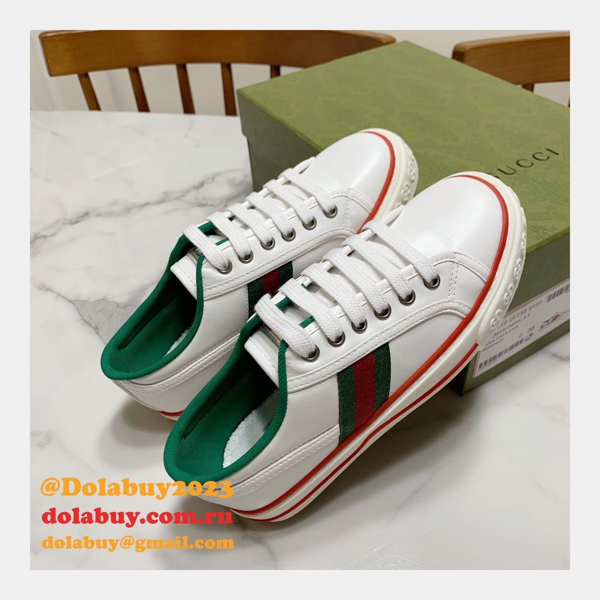 G*u*i high quality replica gu7 1977 canvas perfect shoes