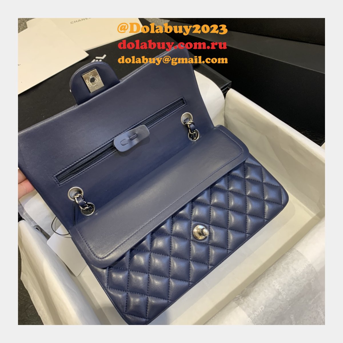 Top Quality CC Lambskin CF1112 25CM Handbags Online