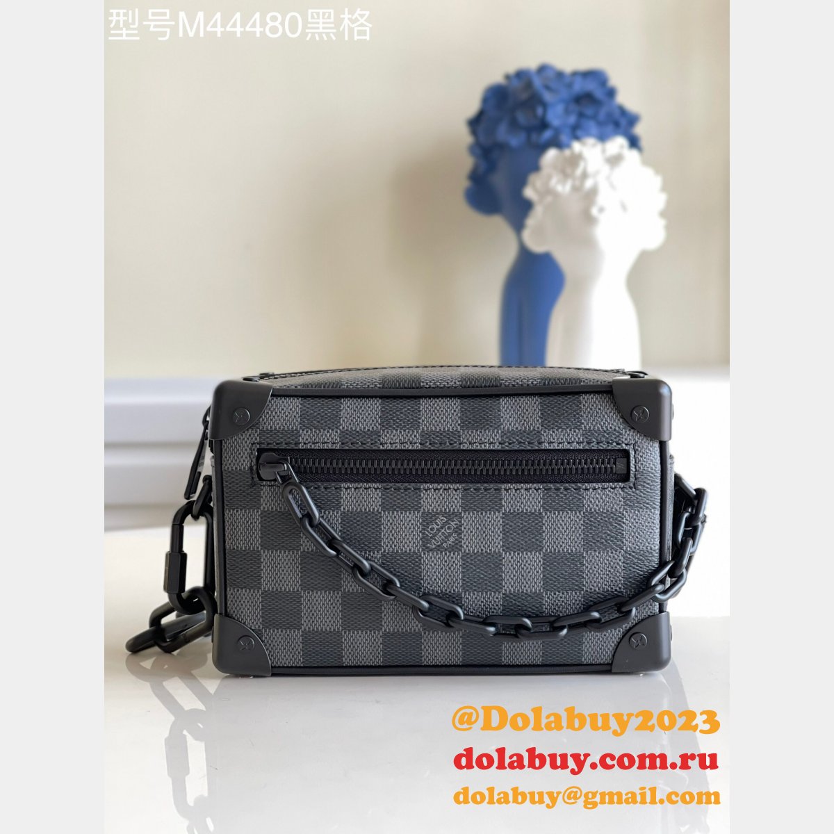 AAA Replica Louis Vuitton M44480 Bags Soft Trunk Monogram Eclipse Canvas