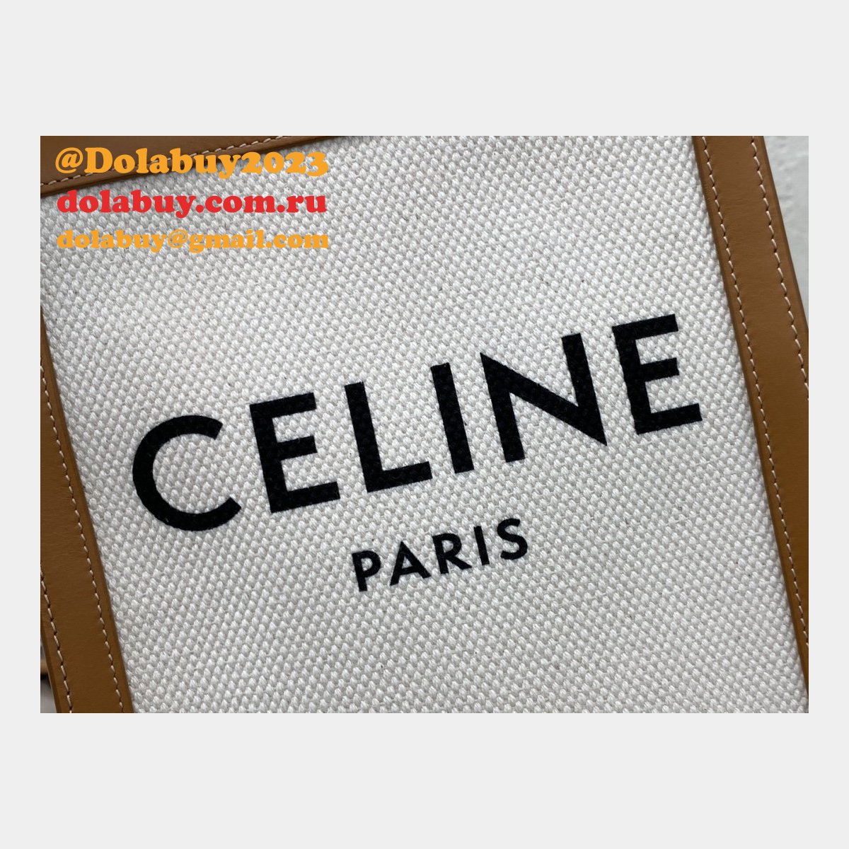 Celine Replica Small Cabas Vertical Bag In Triomphe Canvas