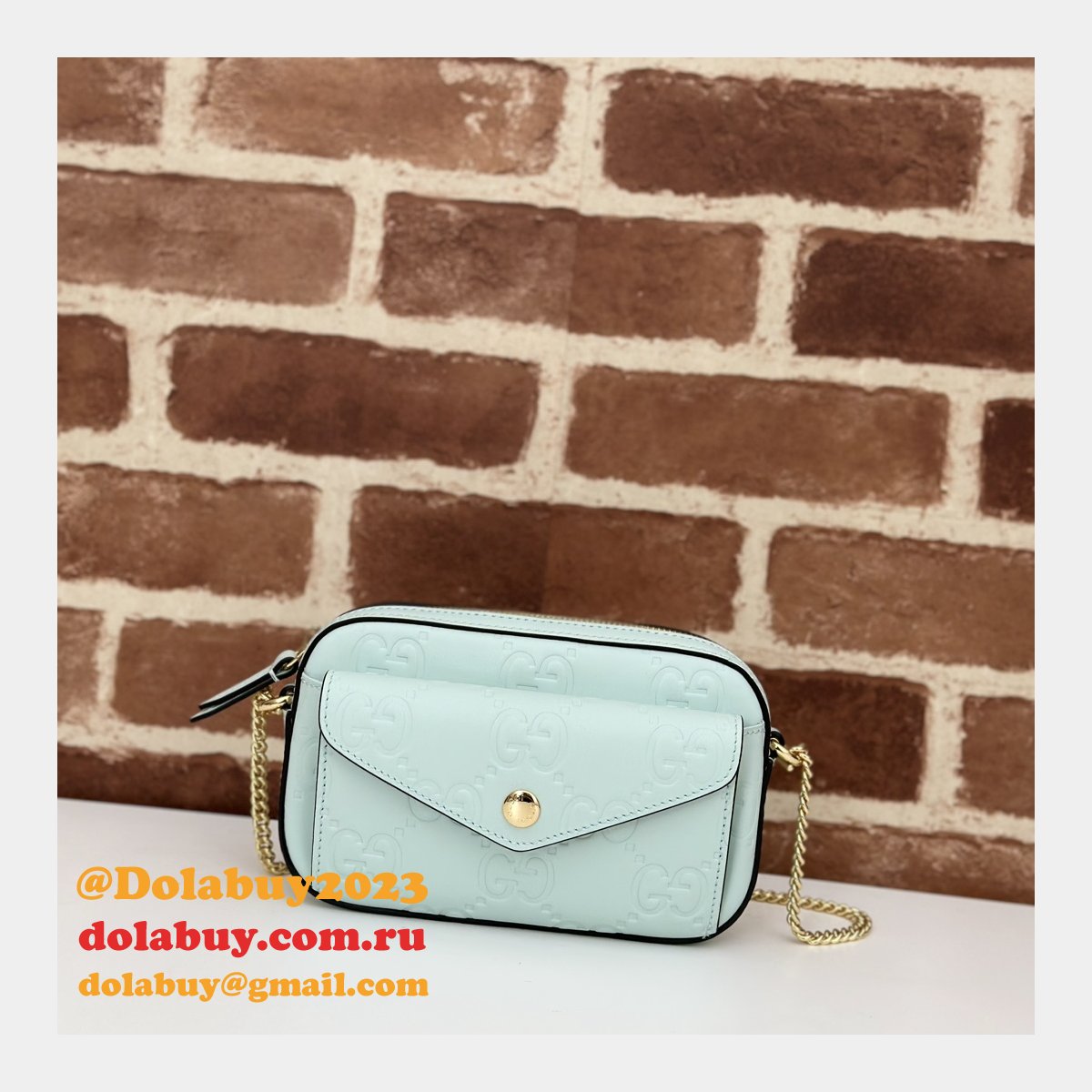 1:1 mirror G*u*i gg super mini shoulder duplicate 781554 bag