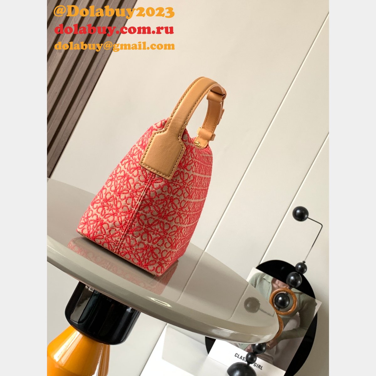 Top Quality LOEWE Cubi Anagram leather-trimmed tote 21cm/35cm