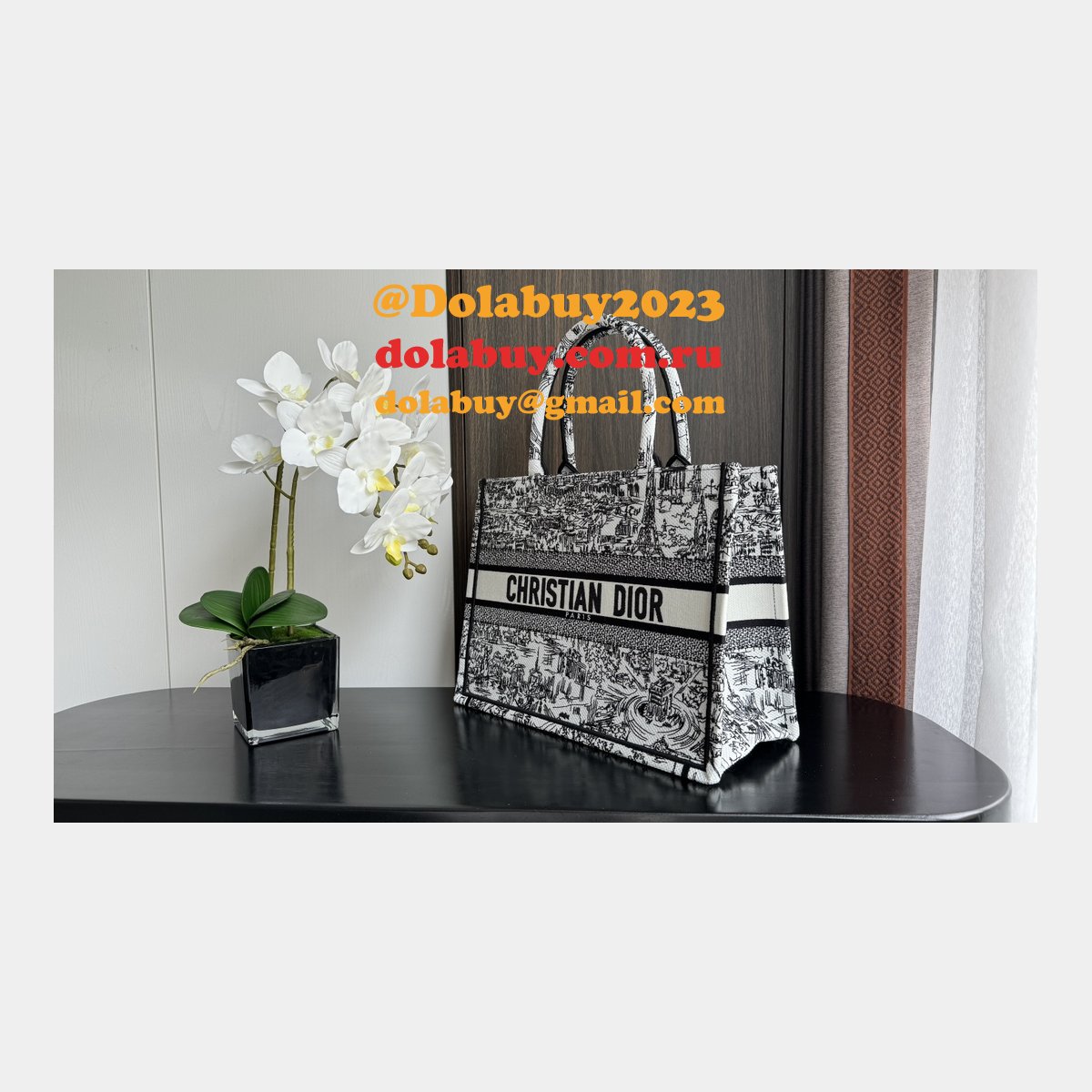 Top Quality CD Book Tote Fake 36CM Christian Dior Bags