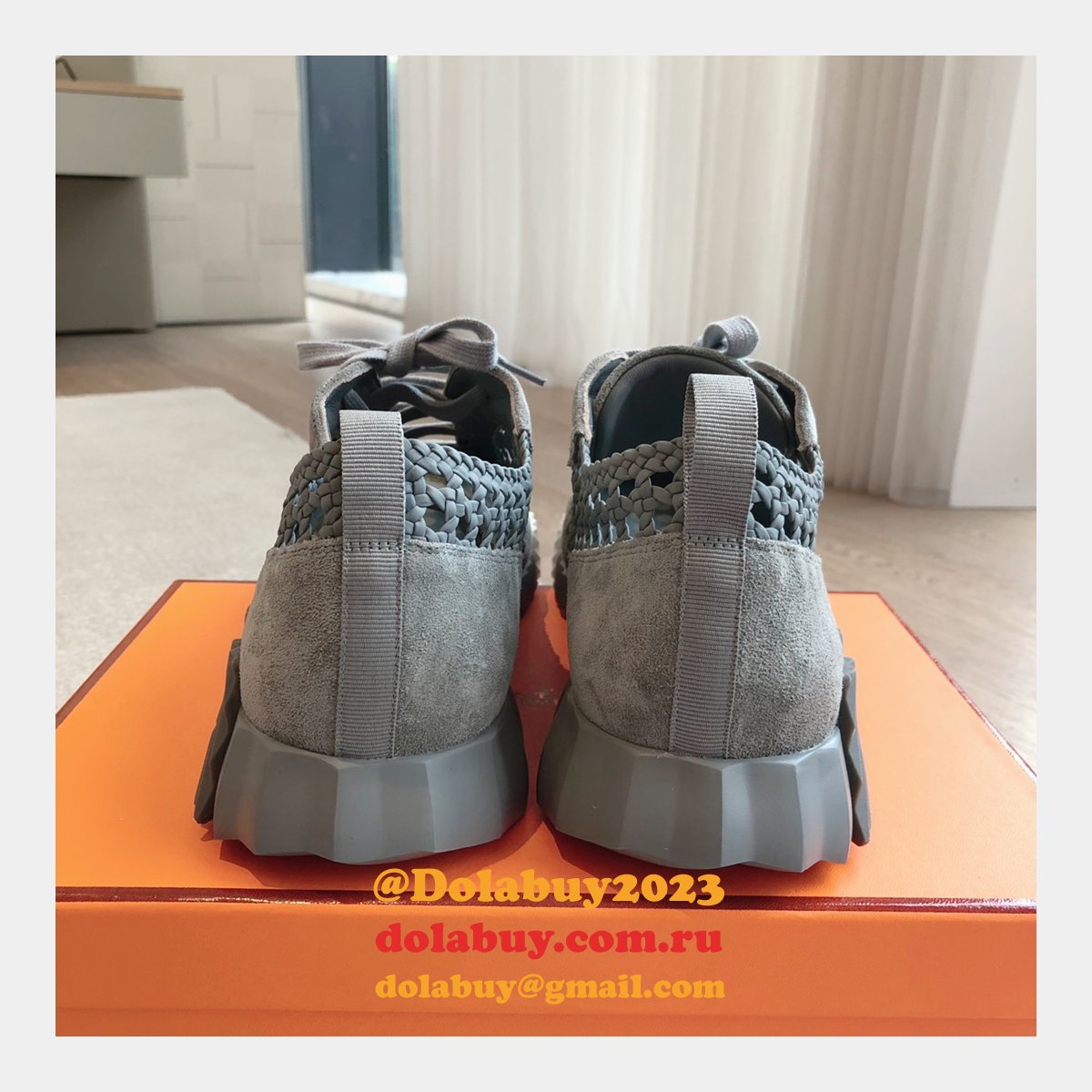 7 Star HERMES MEN BOUNCING weave SNEAKER
