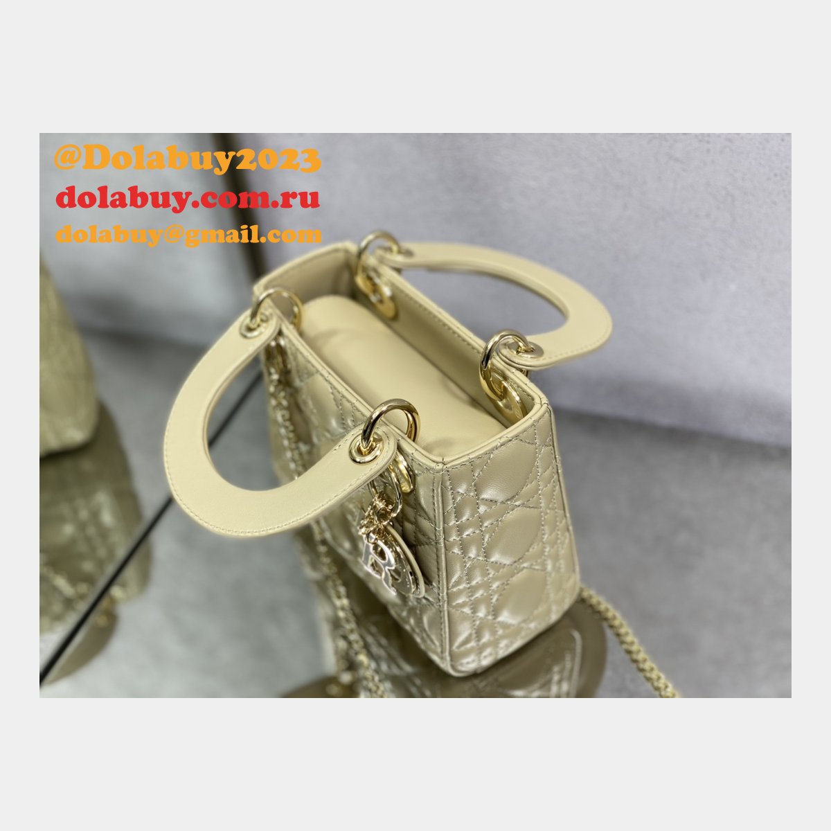 Top Quality DIOR LADY 17/20CM BAG LAMBSKIN