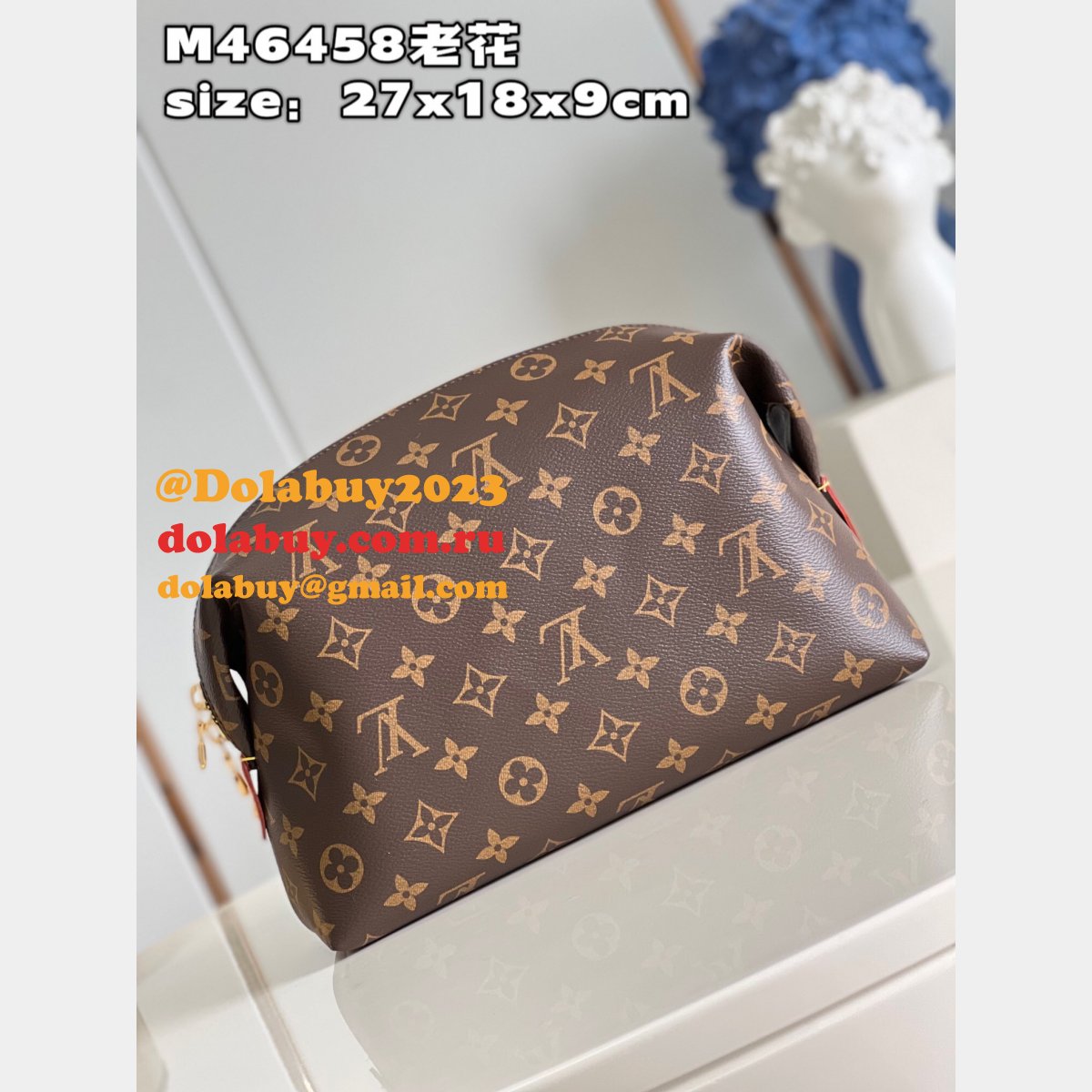 Designer Louis Vuitton M46458 Cosmetic Pouch Fake Monogram Bag