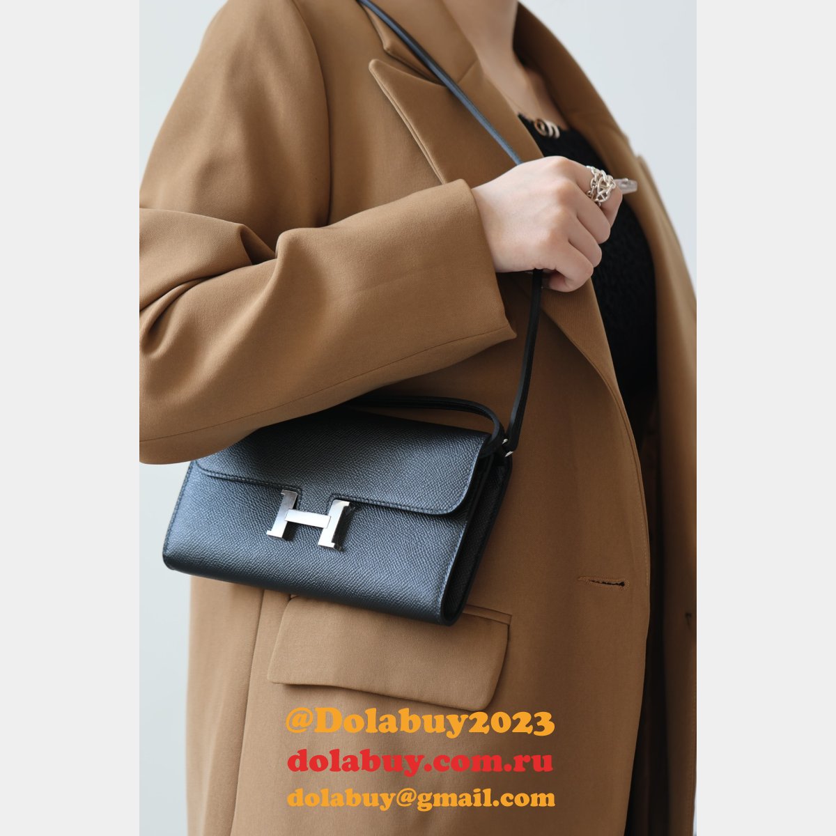 Luxury hermes constance to go epsom H clutch