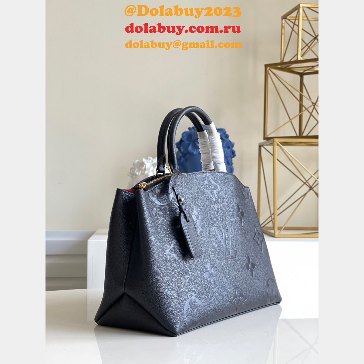 Best Replica Quality Louis Vuitton Grand Palais Monogram Empreinte Leather M45811 Black