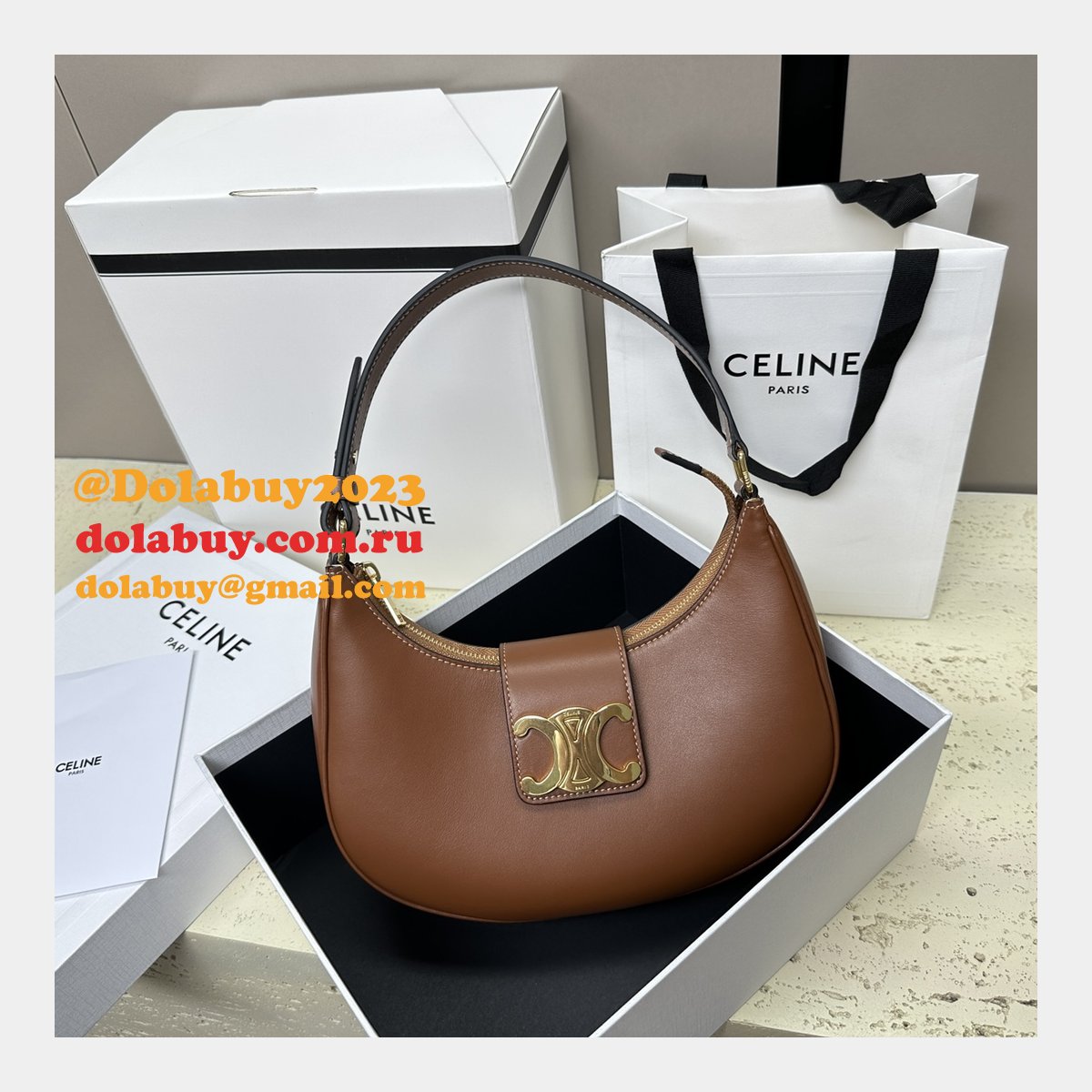 Best High Inspired 114492 Ava Triomphe Soft Quality Celine Replica Bag