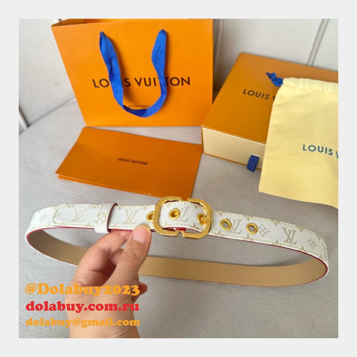 Cheap LOUIS VUITTON Monogram Women Belt 25MM