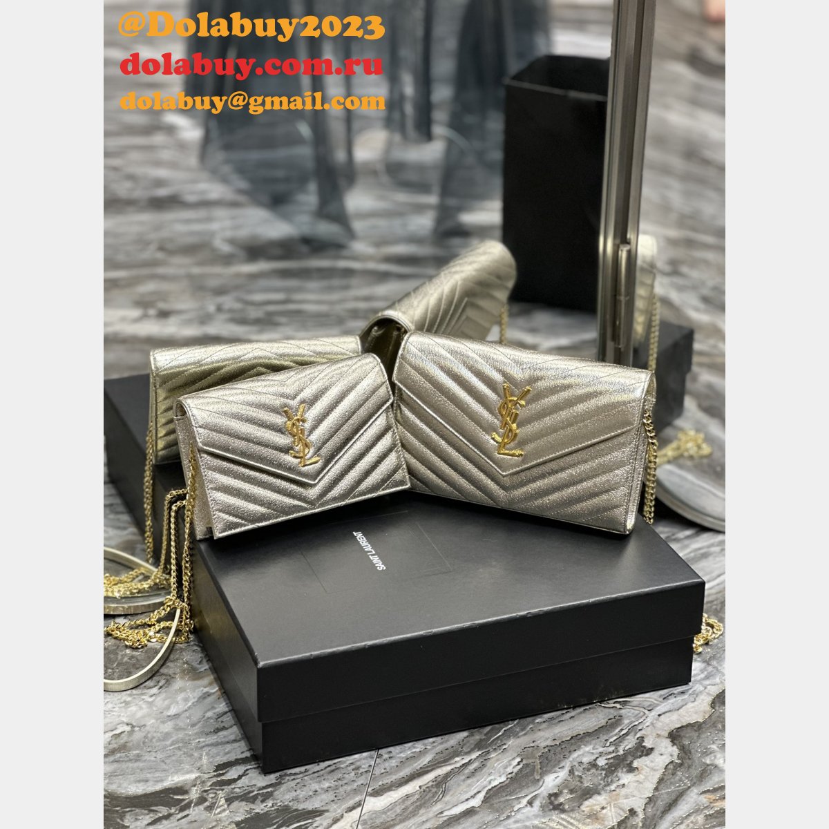 Quality YSL Designer Monogram Woc Cheap 393953/377828 Chain Bag