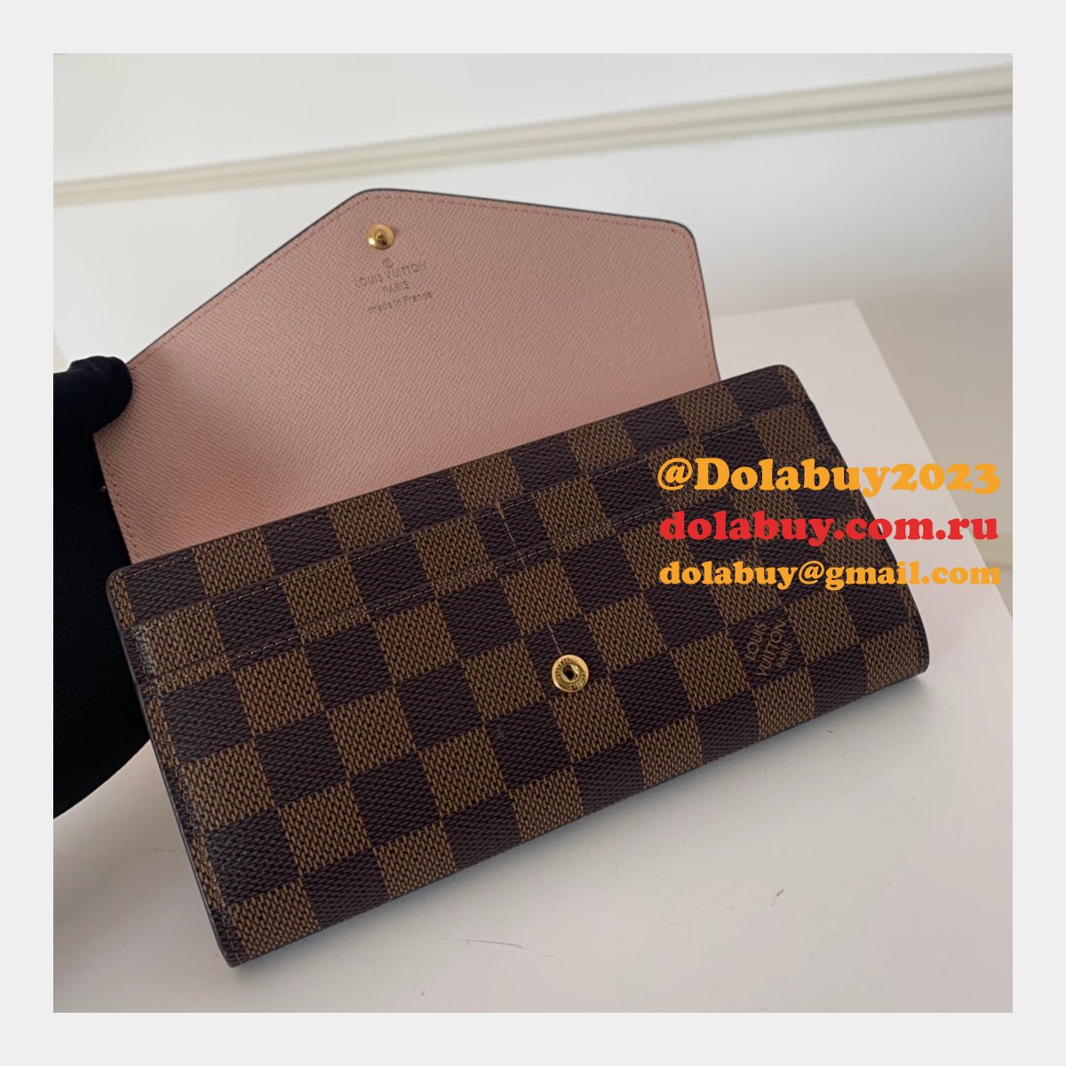 AAA+ LV N60114/N63209 Sarah Wallet Damier Ebene