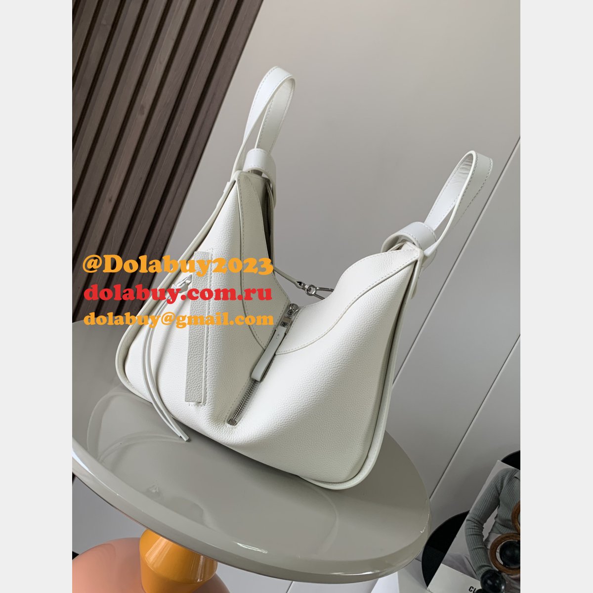 Small AAA+ Loewe Hammock Bag In Soft Grained Calfskin