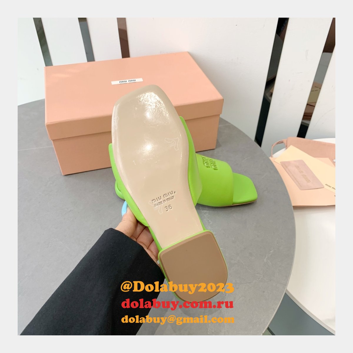 Perfect MiuMiu Bread Slippers Summer Replica Sandals