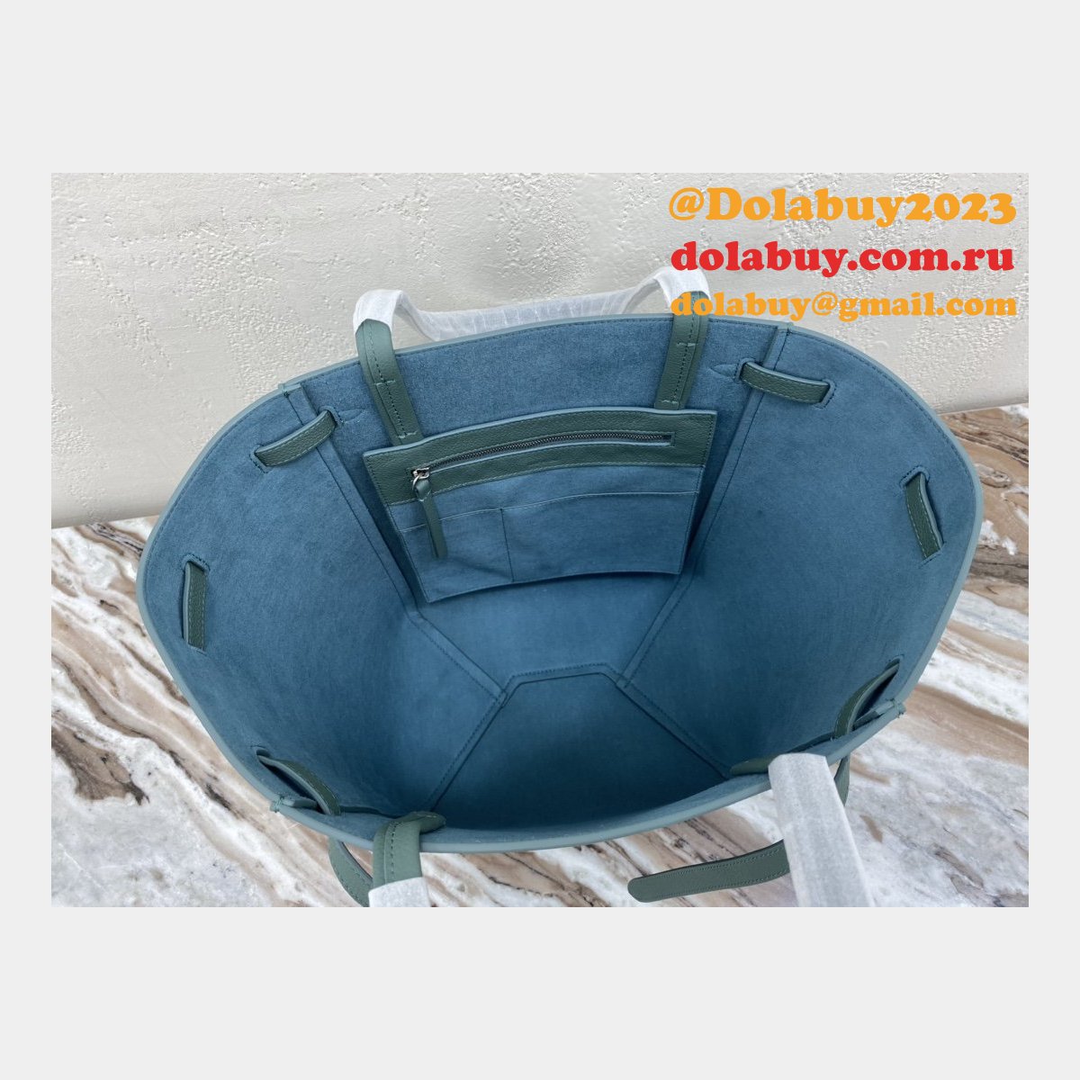 Replica Celine Light Green Small Cabas Phantom Bag