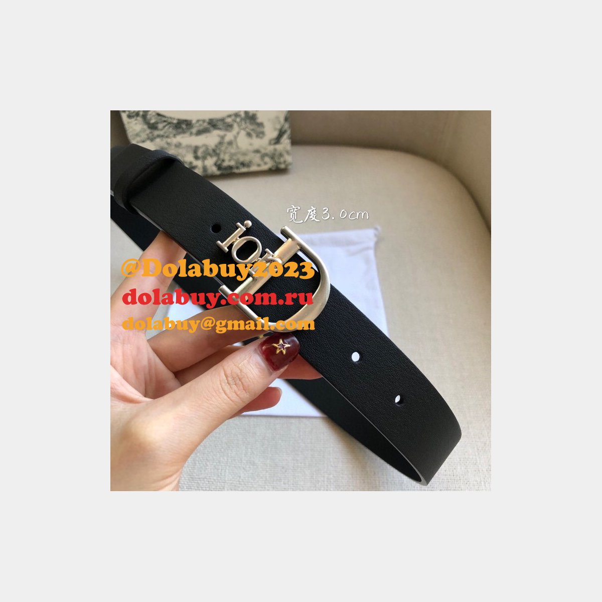 High Quality Christian Dior AAA Belts red/black/brown 30mm Cheap