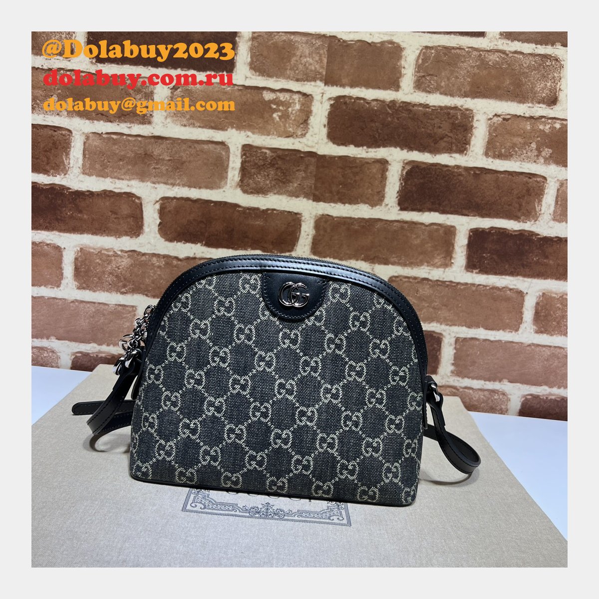 Quality Best Fake Black Ophidia GG 499621 Shoulder Fashion Bag