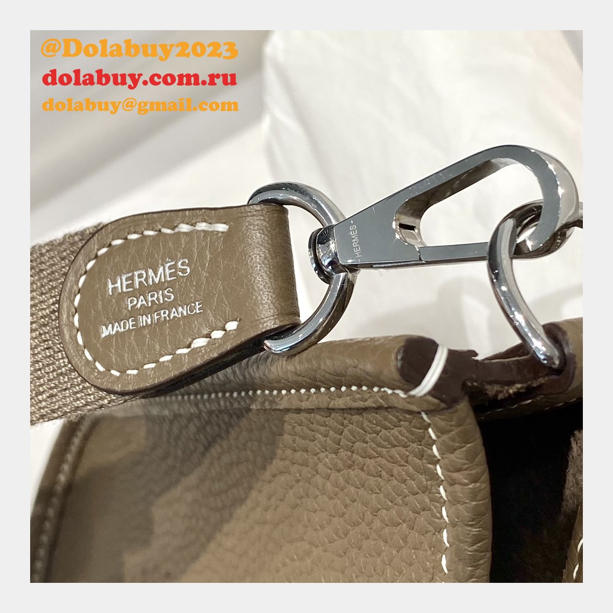 Replica Hermes Evelyne Top Quality Online Store elephant grey
