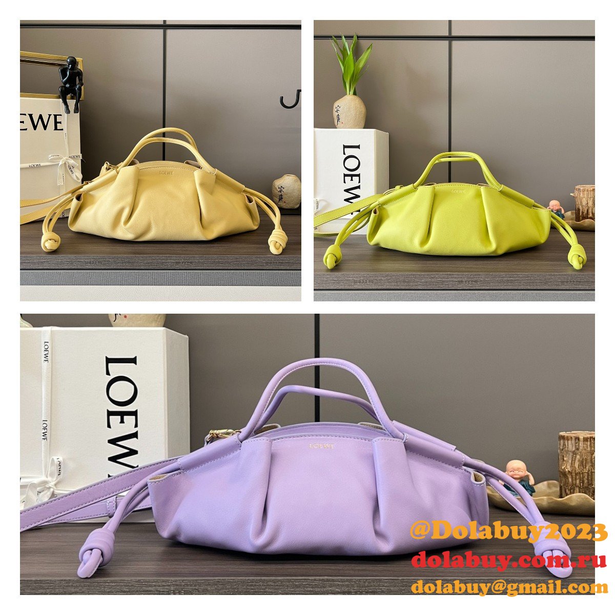 Top Quality Paseo Dumpling Buns small Nappa leather BAG