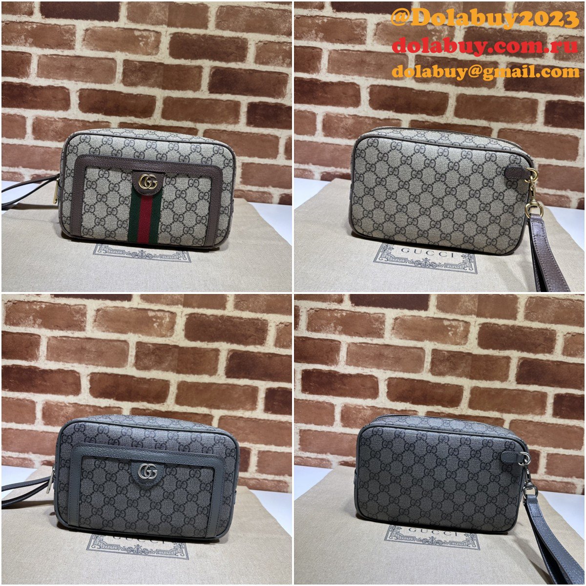 wearable wallets fashion G*u*i replica ophidia gg pouch 760245 bag