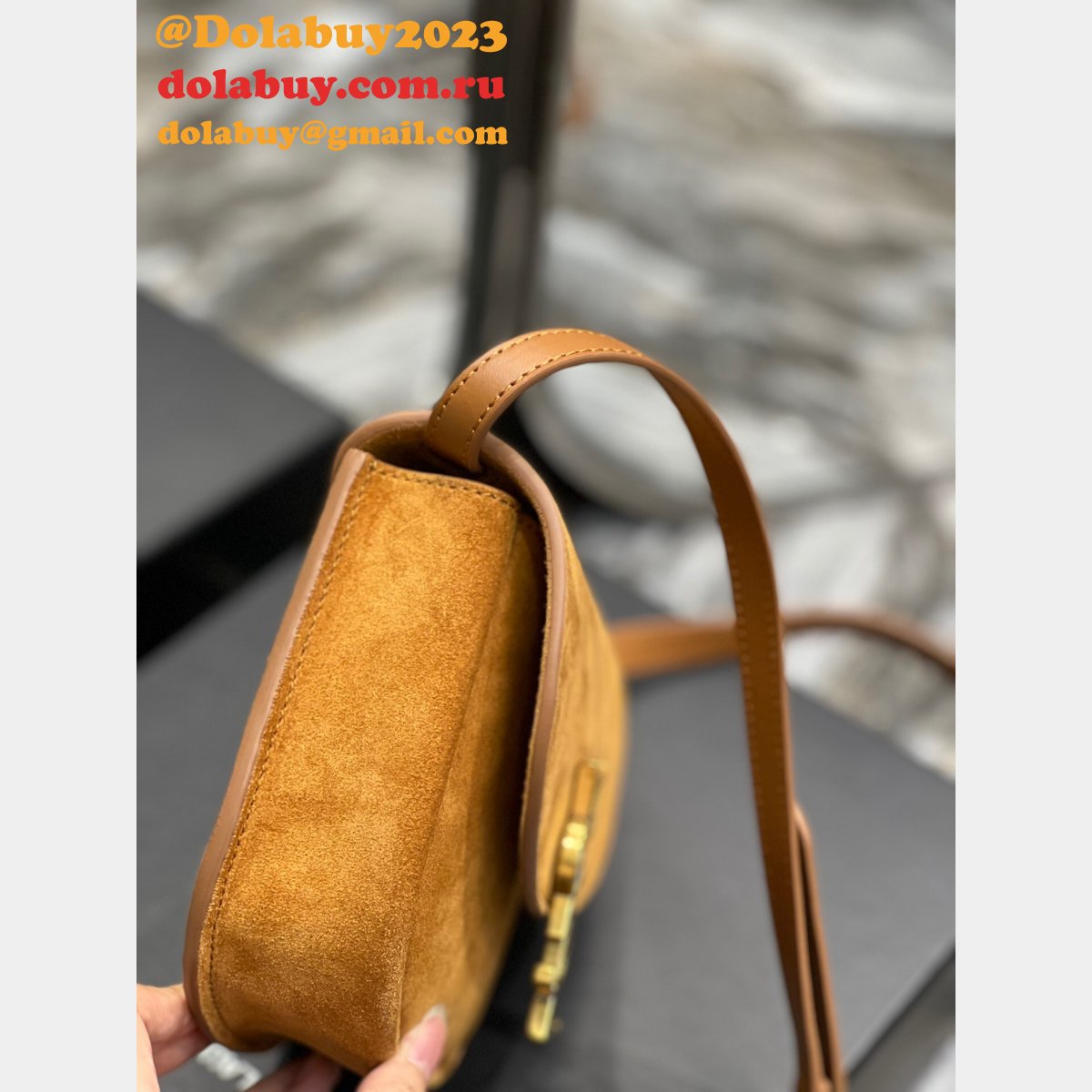 Fake Saint Laurent Smooth 619740 Leather Kaia Small Satchel