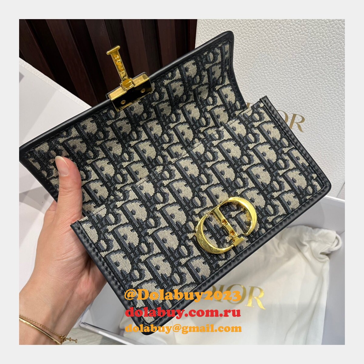 Luxury Christian Dior AAA+ Replica Montaigne 21CM Box Bag