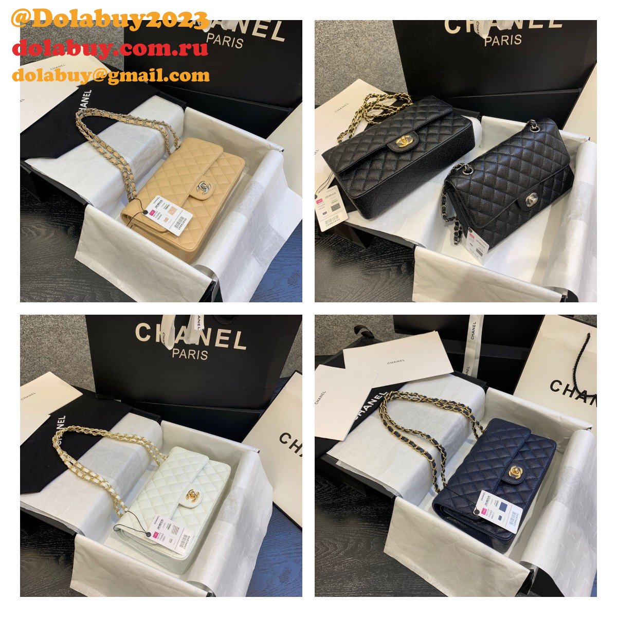 New CC 2021 Replica Quilted Caviar Leather Caviar CF1112 25CM Bags