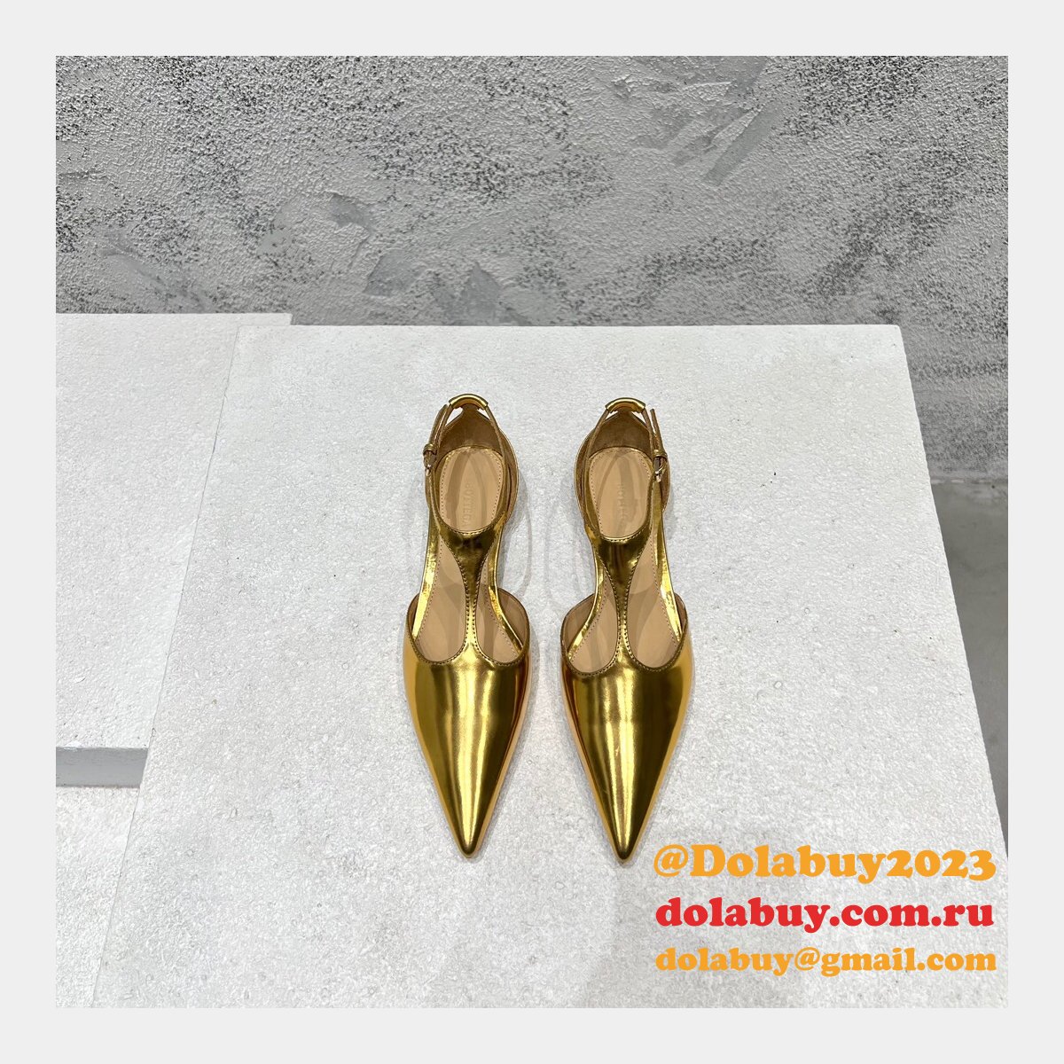 Bottega Veneta Replica Flat Pointed Toe Sandals Shoes