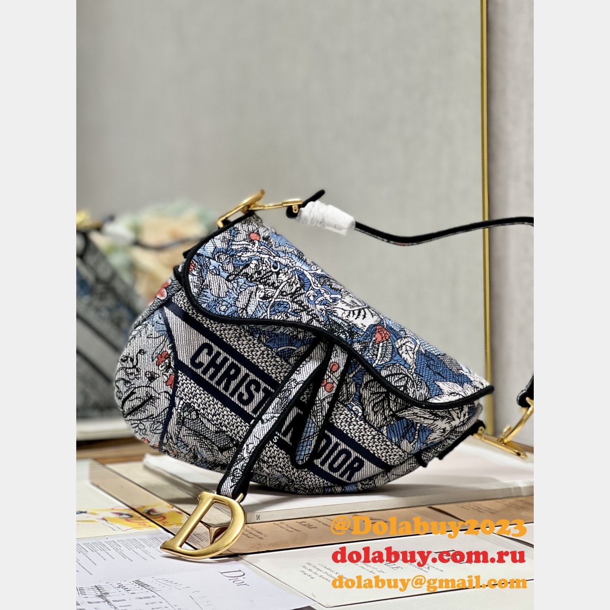Christian Dior Selling High-quality Replica Oblique Saddle 9012/0446 Bag