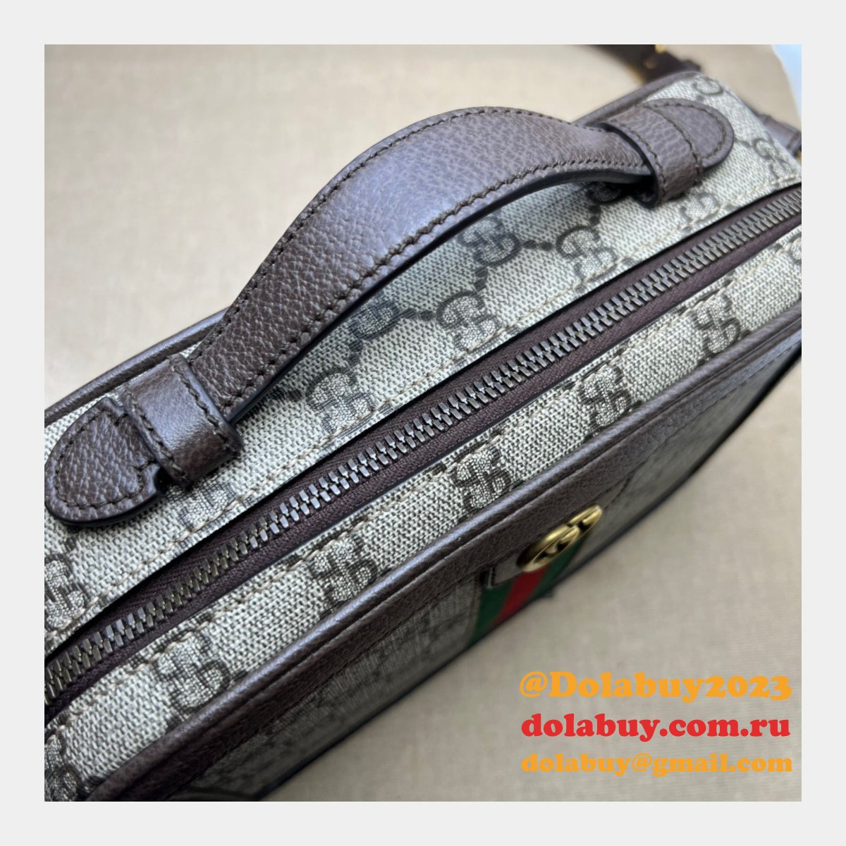 1:1 mirror G*u*i replicas ophidia 739392 shoulder with-web bag