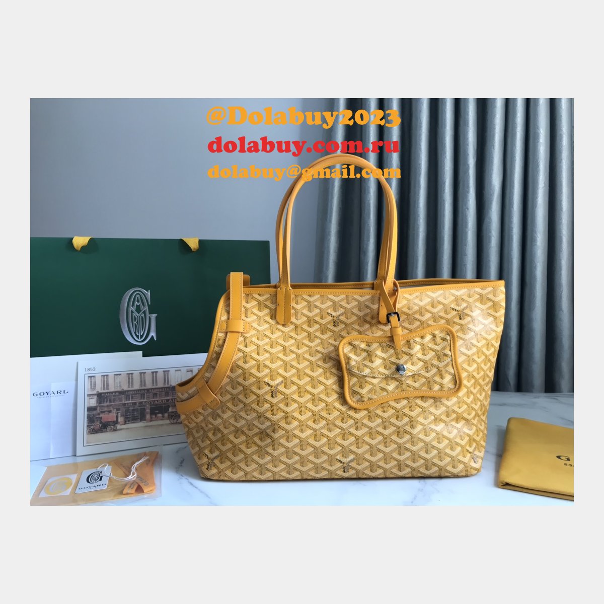 Fashion Goyard Chien Gris & Pocket Pet bag