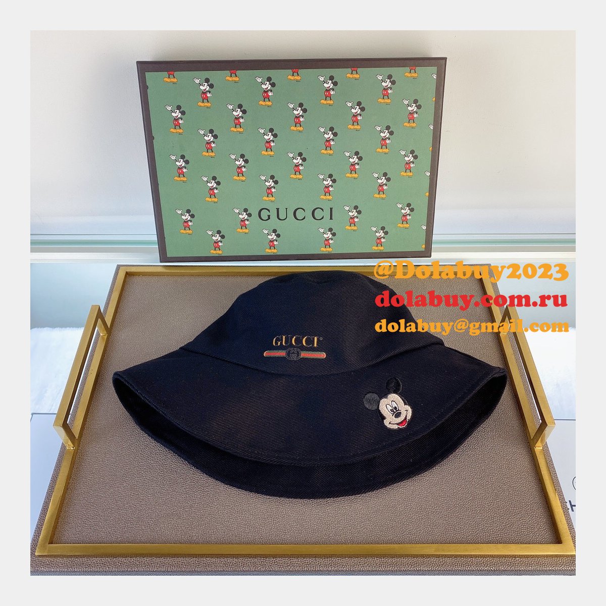 cheap G*u*i mickey fisherman hat