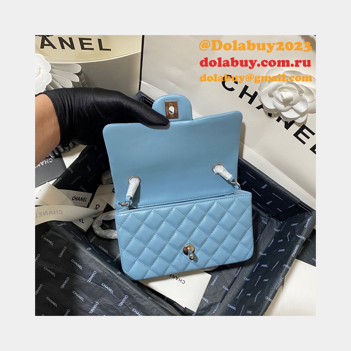 Wholesale CC Lambskin Flap Perfect 20CM Bag 1116