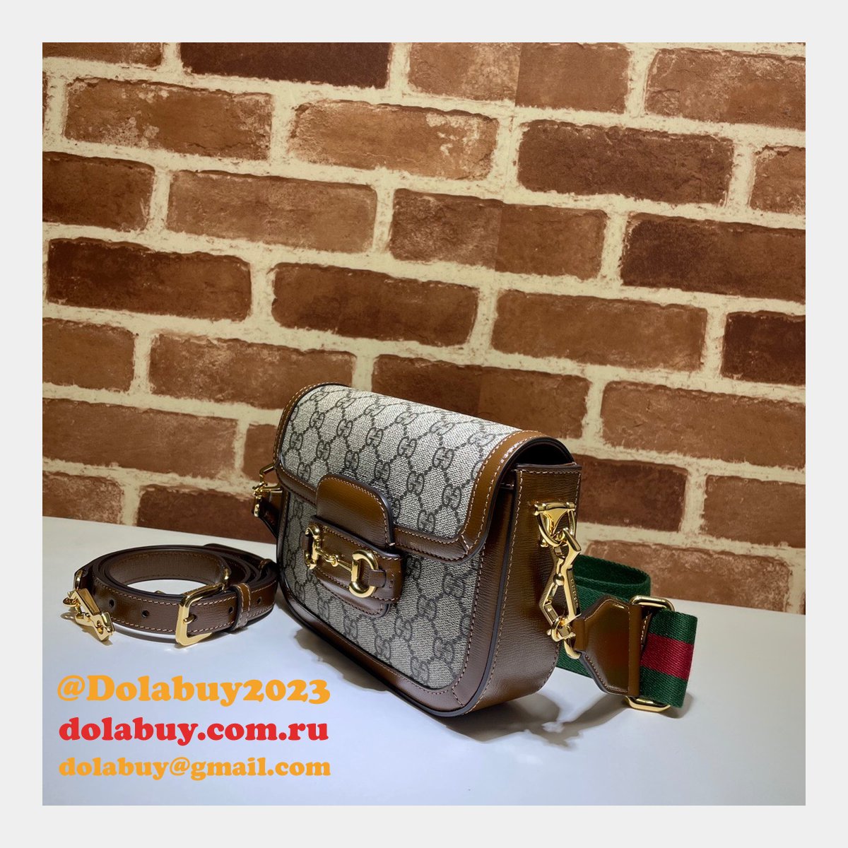 G*u*i beige replicas horsebit 1955 mini aaa bag