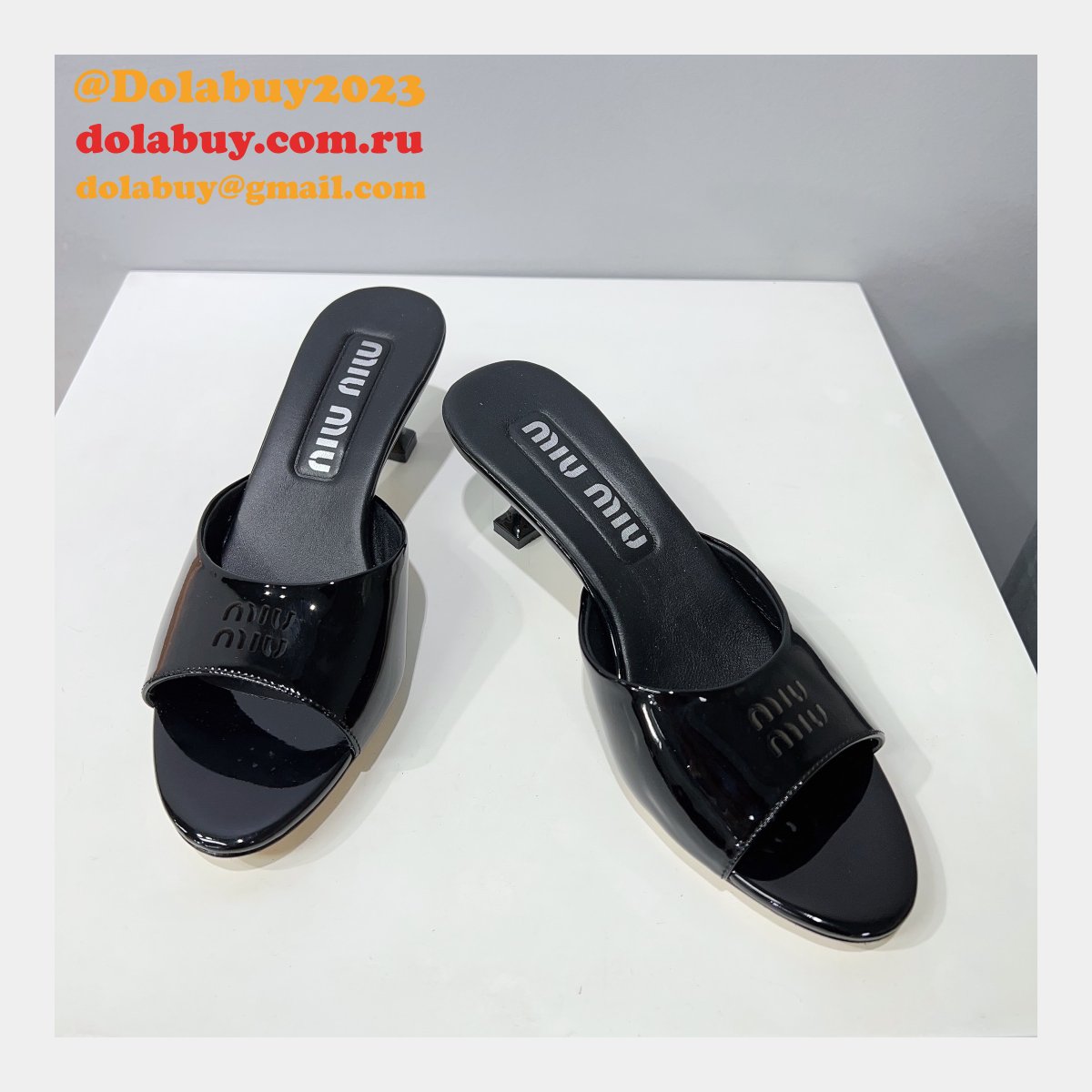 Miu Miu New Low Heel Slippers Buy The Best Product Replica Shoes