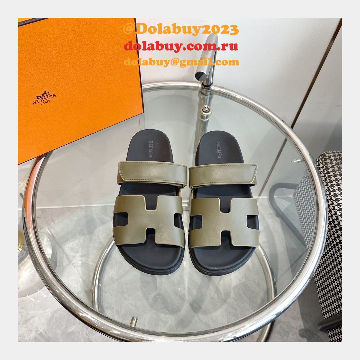Fashion 1:1 Mirror hermes Chypre sandal
