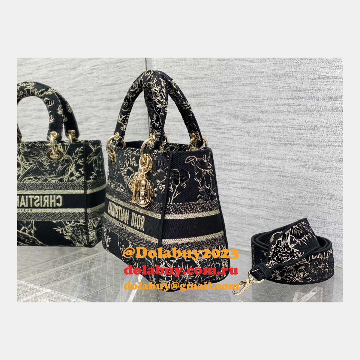 Perfect 1:1 Christian Dior Replicas Lady Best 24CM Black Bag