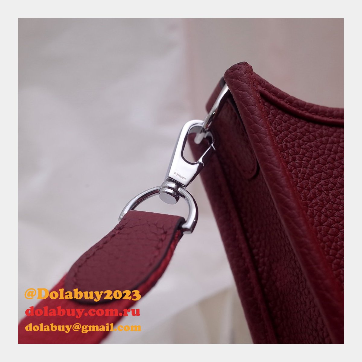 Hermes Evelyne Bag Pink Clemence leather Rose Tyrien